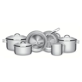 Jogo de Panelas Solar em Inox Com Fundo Triplo 6 Peças (65510/200) - Tramontina - Ritec Máquinas e Ferramentas
