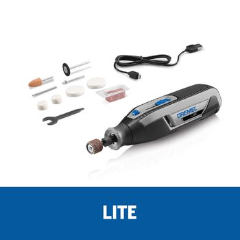 Micro Retífica Lite a Bateria com 10 Acessórios - Dremel - Ritec Máquinas e Ferramentas