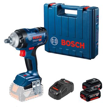 Chave de Impacto Bosch GDS 18V-400 18V Brushless 2 baterias e maleta - Ritec Máquinas e Ferramentas