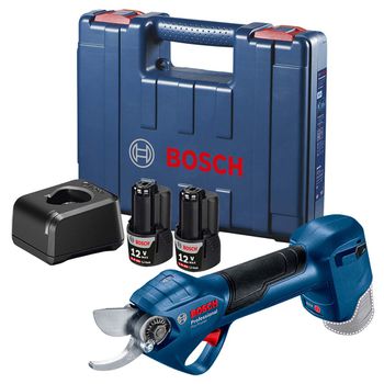 Tesoura de Poda a Bateria Pro Pruner BRUSHLESS 12V, 2 baterias, carregador e maleta - Bosch - Ritec Máquinas e Ferramentas