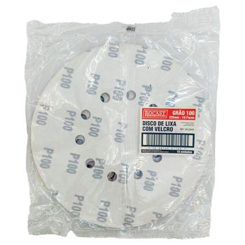 Kit Disco de Lixa Com Velcro 225mm - Gr.100 Com 10 Unidades (243,0045) - Rocas - Ritec Máquinas e Ferramentas