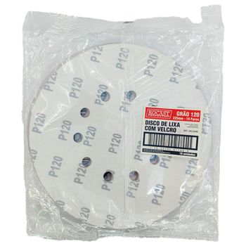 Kit Disco de Lixa Com Velcro 225mm - GR.120 Com 10 Unidades (243,0046) - Rocast - Ritec Máquinas e Ferramentas