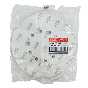 Kit Disco de Lixa Com Velcro 225mm - Gr.150 Com 10 Unidades (243,0047) - Rocast - Ritec Máquinas e Ferramentas