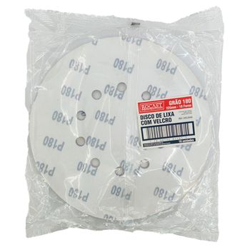 Kit Disco de Lixa Com Velcro 225mm - Gr.180 Com 10 Unidades (243,0048) - Rocast - Ritec Máquinas e Ferramentas