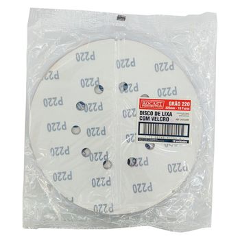 Kit Disco de Lixa Com Velcro 225mm - Gr.220 Com 10 Unidades (243,0049) - Rocast - Ritec Máquinas e Ferramentas