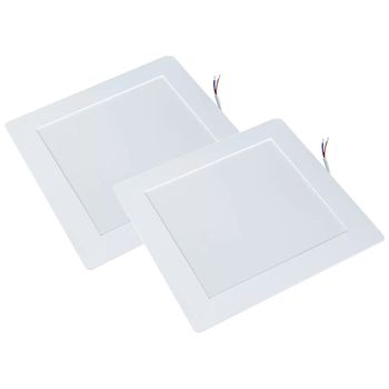 Kit Plafon LED Quadrado de Embutir 18W - 4000K Com 2 Unidades (520,0046) - Noll LED - Ritec Máquinas e Ferramentas