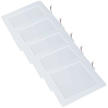 Kit Plafon LED Quadrado de Embutir 18W - 4000K Com 5 Unidades (520,0046) - Noll LED - Ritec Máquinas e Ferramentas