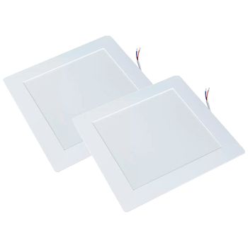 Kit Plafon LED Quadrado de Embutir 24W - 4000K Com 2 Unidades (520,0048) - Noll LED - Ritec Máquinas e Ferramentas