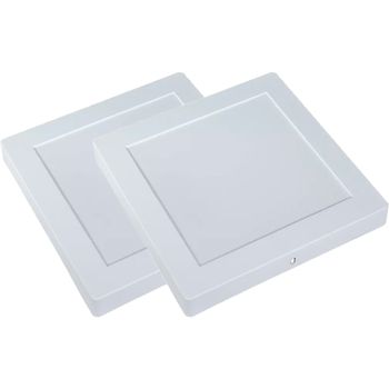 Kit Plafon LED Quadrado de Sobrepor 18W - 4000K Com 2 Unidades (520,0054) - Noll LED - Ritec Máquinas e Ferramentas