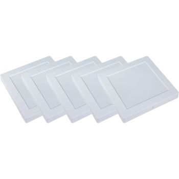 Kit Plafon LED Quadrado de Sobrepor 18W - 4000K Com 5 Unidades (520,0054) - Noll LED - Ritec Máquinas e Ferramentas