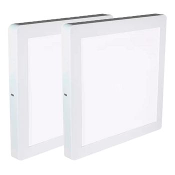 Kit Plafon LED Quadrado de Sobrepor 24W - 3000K Com 2 Unidades (520,0055) - Noll LED - Ritec Máquinas e Ferramentas