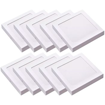 Kit Plafon LED Quadrado de Sobrepor 24W - 4000K Com 10 Unidades (520,0056) - Noll LED - Ritec Máquinas e Ferramentas