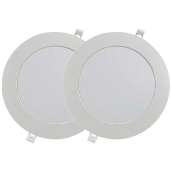 Kit Plafon LED Redondo de Embutir 18W - 3000K Com 2 Unidades (520,0041) - Noll LED - Ritec Máquinas e Ferramentas