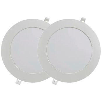 Kit Plafon LED Redondo de Embutir 18W - 6500K Com 2 Unidades (520,0008) - Noll LED - Ritec Máquinas e Ferramentas