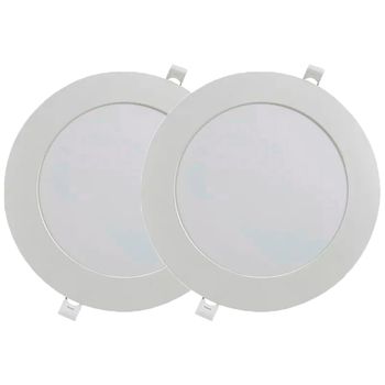 Kit Plafon LED Redondo de Embutir 24W - 3000K Com 2 Unidades (520,0043) - Noll LED - Ritec Máquinas e Ferramentas