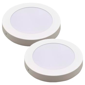 Kit Plafon LED Redondo de Sobrepor 18W - 4000K Com 2 Unidades (520,0050) - Noll LED - Ritec Máquinas e Ferramentas