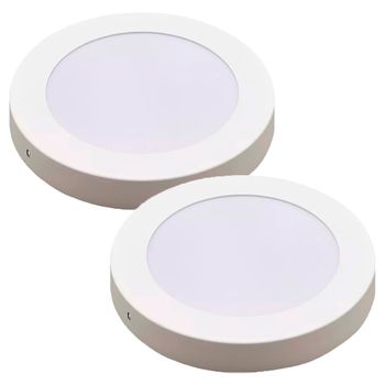Kit Plafon LED Redondo de Sobrepor 24W - 4000K Com 2 Unidades (520,0052) - Noll LED - Ritec Máquinas e Ferramentas