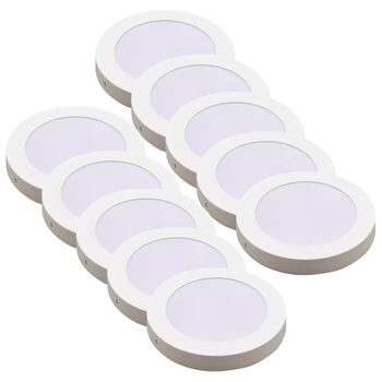 Kit Plafon LED Redondo de Sobrepor 24W - 4000K Com 10 Unidades (520,0052) - Noll LED - Ritec Máquinas e Ferramentas