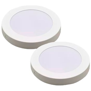 Kit Plafon LED Redondo de Sobrepor 24W - 6500K Com 2 Unidades (520,0013) - Noll LED - Ritec Máquinas e Ferramentas