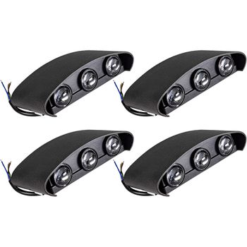 Kit Arandela de Parede Externa/Interna 6W - 4000K Com 4 Unidades (520,0031) - Noll LED - Ritec Máquinas e Ferramentas