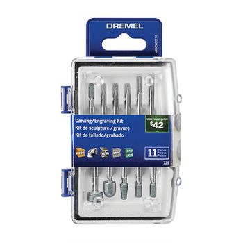 Kit de Acessórios Para Esculpir e Gravar 11 Peças (26150729AB) - Dremel - Ritec Máquinas e Ferramentas