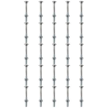 Kit Parafuso Francês Com Porca 1/4'' x 5'' - 53,0009 (Com 25 Unidades) - Nord - Ritec Máquinas e Ferramentas