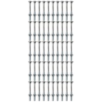 Kit Parafuso Francês Com Porca 1/4'' x 4'' - 53,0008 (Com 50 Unidades) - Nord - Ritec Máquinas e Ferramentas