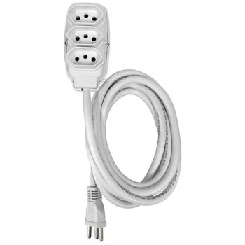 Extensão Com Cabo Redondo Branca 20A - 250V Com 1,5 Metros (1699951) - Ilumi - Ritec Máquinas e Ferramentas