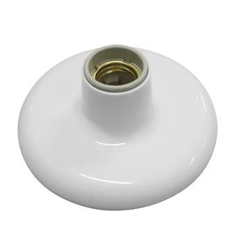 Plafon de Porcelana Com Receptáculo Importado Branco 100W - 250V (180931) - Ilumi - Ritec Máquinas e Ferramentas