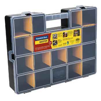 Maleta Plástica Organizadora 17'' Com Divisórias Móveis (43805/017) - Tramontina - Ritec Máquinas e Ferramentas