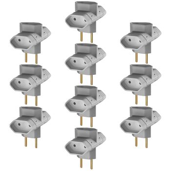 Kit Pino Tipo ''T'' 3 Saídas 10A - 250V Com 10 Unidades (1213) - Ilumi - Ritec Máquinas e Ferramentas