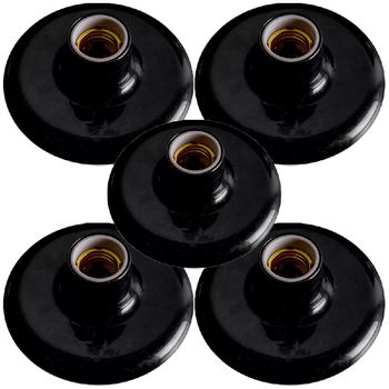 Kit Plafon de Porcelana Preto 100W - 250V Com 5 Unidades (180831) - Ilumi - Ritec Máquinas e Ferramentas