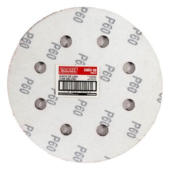 Kit Disco de Lixa Com Velcro 7'' GR. 60 Com 10 Unidades (243,0028) - Rocast - Ritec Máquinas e Ferramentas