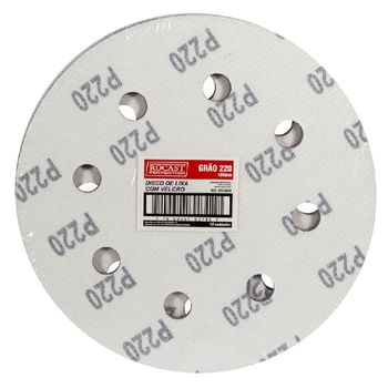 Kit Disco de Lixa Com Velcro 7'' GR. 220 Com 10 Unidades (243,0034) - Rocast - Ritec Máquinas e Ferramentas