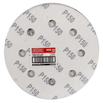 Kit Disco de Lixa Com Velcro 7'' GR. 150 Com 10 Unidades (243,0032) - Rocast - Ritec Máquinas e Ferramentas