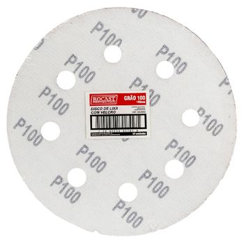 Kit Disco de Lixa Com Velcro 7'' GR. 100 Com 10 Unidades (243,0030) - Rocast - Ritec Máquinas e Ferramentas