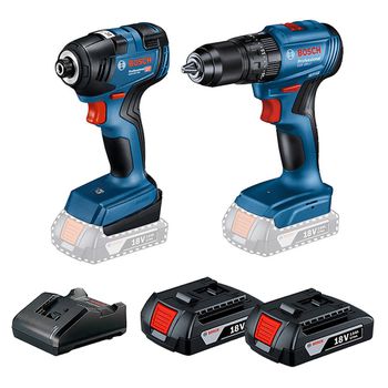 Kit Furadeira 18V GSB 185-LI + Chave de Impacto GDR 18V-200 (06019J21E1) - Bosch - Ritec Máquinas e Ferramentas