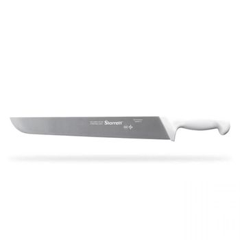 Faca de Carne Para Refile Aéreo Lâmina Reta Larga 14'' Com Cabo Branco (BKW203-14) - Starrett - Ritec Máquinas e Ferramentas