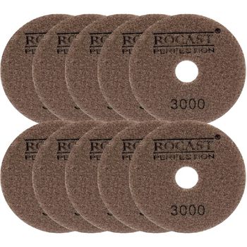 Kit Disco Diamantado Para Polir 4'' GR. 3000 Com 10 Unidades (545,0007) - Rocast - Ritec Máquinas e Ferramentas