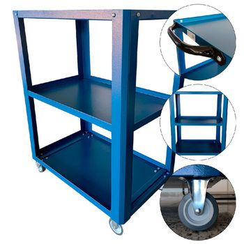 Carrinho Para Ferramentas Aberto Azul (CS01) - Fercar - Ritec Máquinas e Ferramentas
