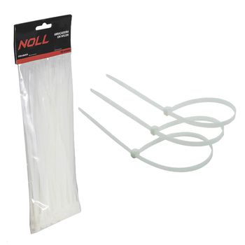 Abraçadeira de Nylon Natural 4 x 250mm Com 100 Unidades (80,0006) - Noll - Ritec Máquinas e Ferramentas