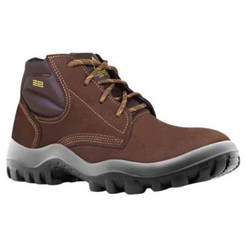 Botina Nobuck Café Com Biqueira Plástica (4855AC/CF/EL/NB) - Safetline - Ritec Máquinas e Ferramentas