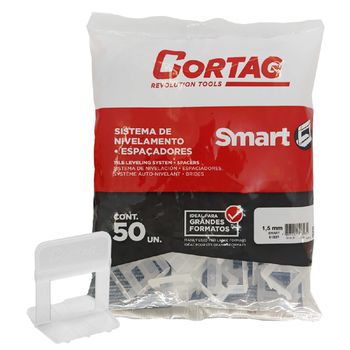 Espaçador Para Nivelador 1,5mm Com 50 Unidades SMART (61893) - Cortag - Ritec Máquinas e Ferramentas