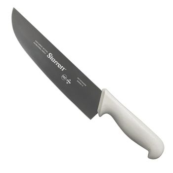 Faca de Carne Para Refile de Mesa Lâmina Reta Larga 10'' Com Cabo Branco (BKW303-10) - Starrett - Ritec Máquinas e Ferramentas