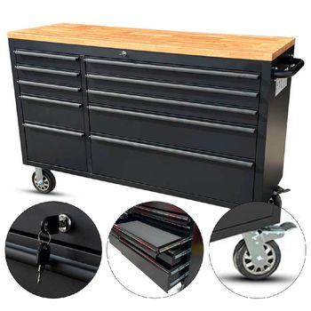 Carrinho Bancada Móvel Para Ferramentas 56'' Com 10 Gavetas Preto (UWT056B) - Ultimate Onsite - Ritec Máquinas e Ferramentas