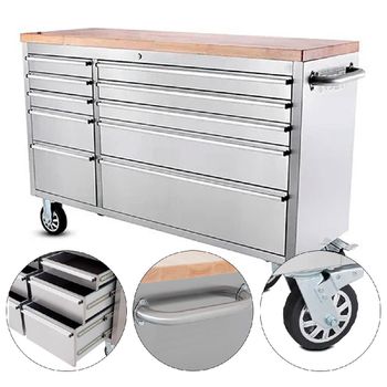 Carrinho Bancada Móvel Para Ferramentas 56'' Com 10 Gavetas Inox (UWT056S) - Ultimate Onsite - Ritec Máquinas e Ferramentas