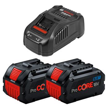 Kit Carregador Rápido 127V e 2 Baterias Procore 18V - 8,0AH (GAL 1880 CV) - Bosch - Ritec Máquinas e Ferramentas