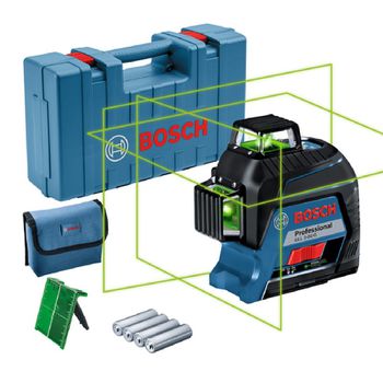 Nível a laser GLL 3-80 G, 120 m, 360º, em maleta - Bosch - Ritec Máquinas e Ferramentas