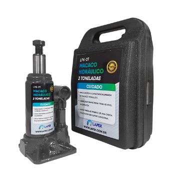 Macaco Hidráulico Pró Tipo Garrafa 2T (LPK-2TP) - Lapek - Ritec Máquinas e Ferramentas