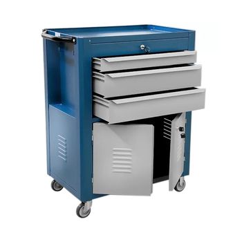 Carrinho Para Ferramentas Fechado Com 3 Gavetas Azul (C06) - Fercar - Ritec Máquinas e Ferramentas